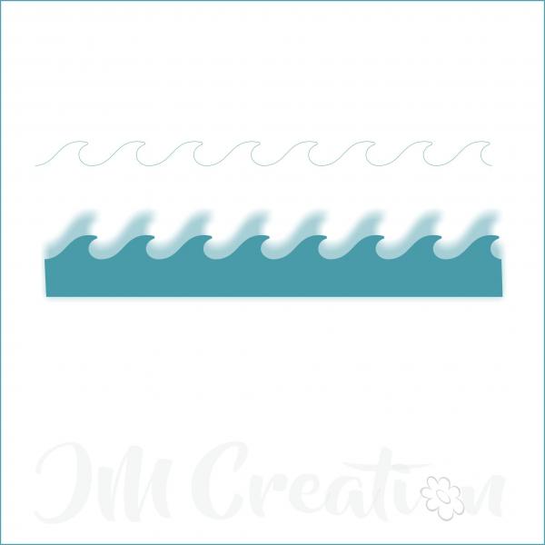 Stanzschablone - Wellen